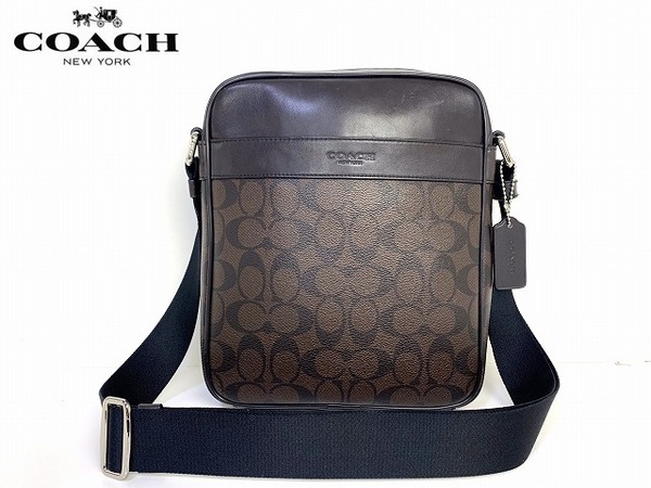 送料無料★人気モデル コーチ メンズ COACH シグネチャー ショルダーバッグ フライト バッグ