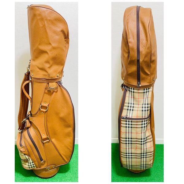 8220 バーバリー Burberry 茶色 ゴルフバッグ キャディバッグ ブラウン 送料無料 匿名配送