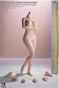 1/6 Tbleague PLLB-2023 S52A 超柔軟性シームレス 女性 素体 ヘッドなし 新品未開封 白肌 Lバスト