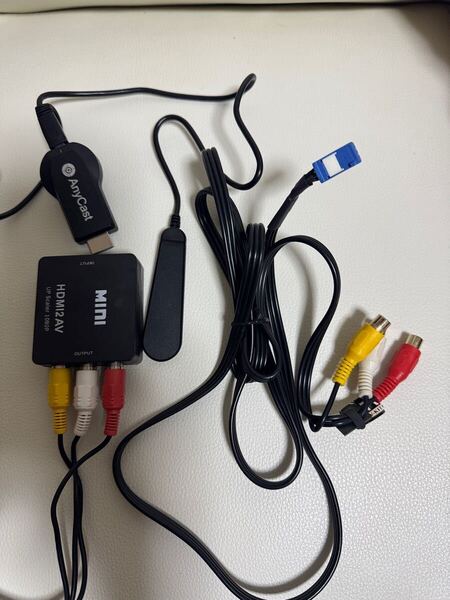 Anycast mirroring, MINI hdmi 12AV up scaler カーミアリングAV ケーブル3点セット古車でも使用可能
