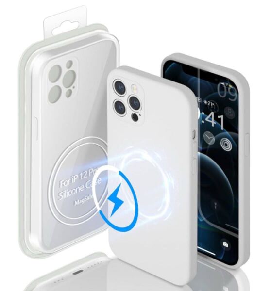 MagSafe対応 iPhone12 Pro Max ケース BB1746 シリコン マット感 HaloLock付き ワイヤレス充電対応 磁気充電 ケース 耐衝撃 さらさら手触り