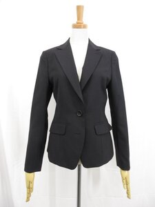 超美品【PERSON'S SUITS STYLE パーソンズ】PS2J1501-A シングル2ボタン ジャケット(レディース) 5 ブラック 黒無地 冠婚葬祭 ◯17LJ1307◯