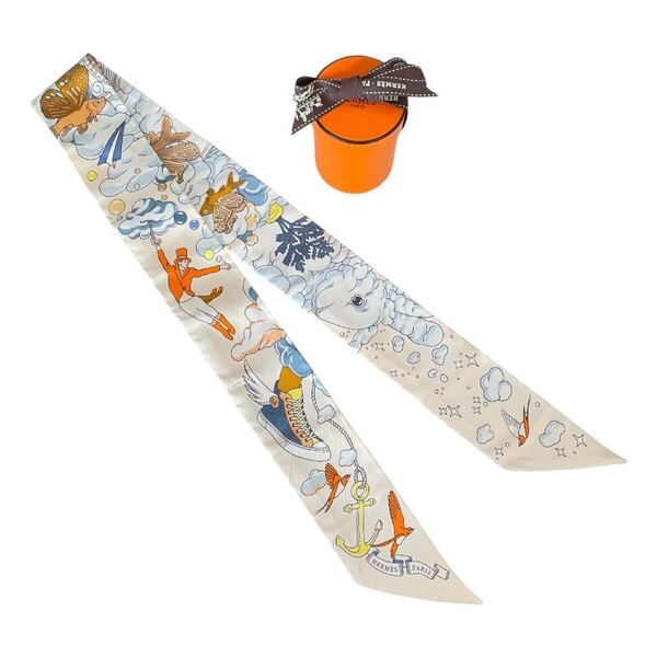 HERMES エルメス ツイリー 私の雲 クリーム シルク100
