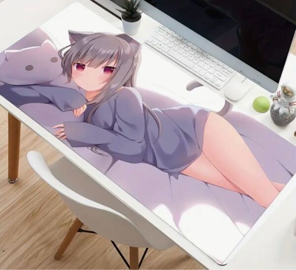 猫娘 デスクマット マウスパッド