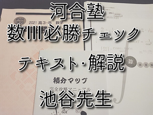 河合塾 池谷先生 数Ⅲ必勝チェック テキスト・プリントフルセット 数学Ⅲ完成講座 河合塾 駿台 鉄緑会 Z会 東進 SEG 英語