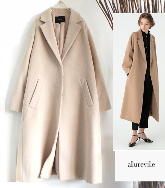 allureville（アルアバイル）の「二重織ダブルブレストコート