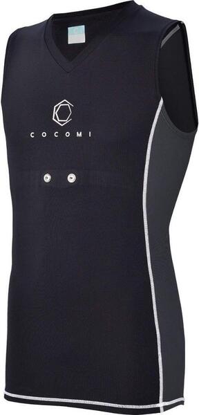 【j388】COCOMI サイクリングアンダーシャツ ブラック ホワイト 心拍センサー電極内蔵