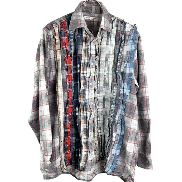 【20%OFF】Rebuild by Needles(リビルド バイ ニードルス) Rebuild Flannel Check Shirts (grey)