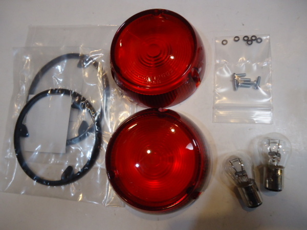 三菱ジープ j53 J54 j55 テールレンズ 未使用 外径95mm パッキン 取付ねじ バルブ 24V .