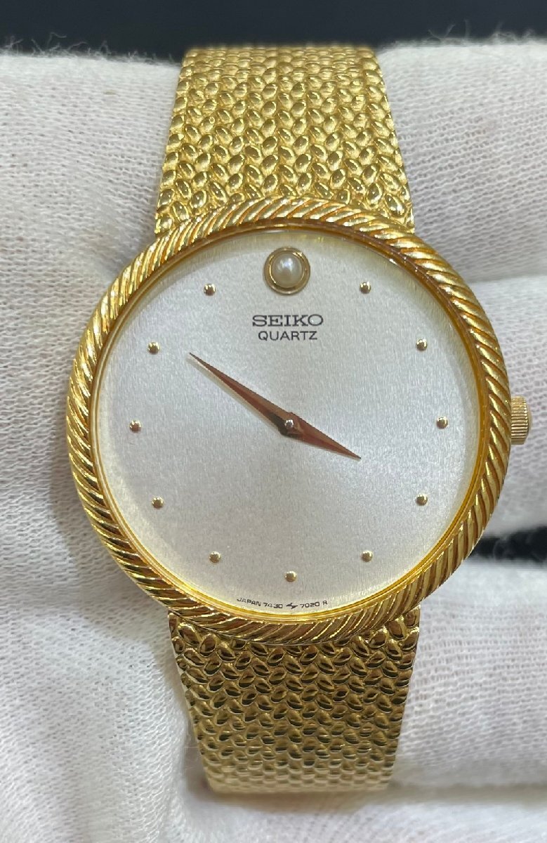SEIKO セイコー 7430-7010 誕生石 クォーツ ペリドット ゴールド