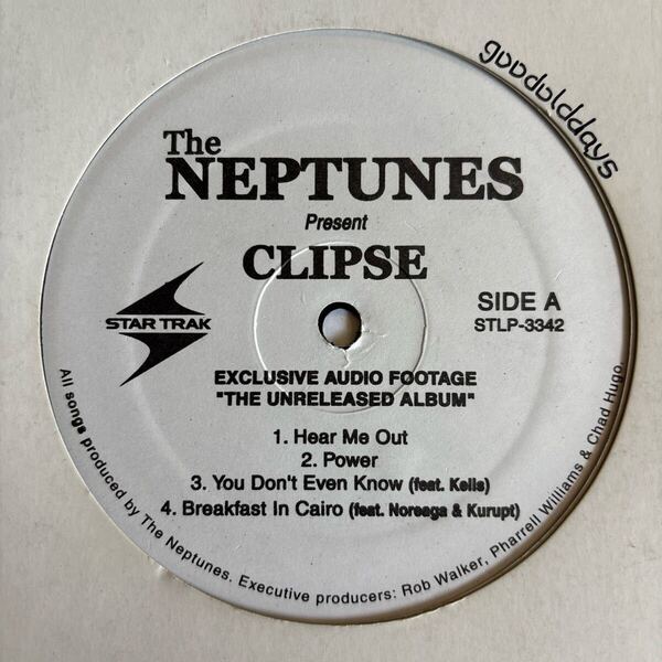 The Neptunes Present Clipse - Exclusive Audio Footage The Unreleased Album (2LP/未発表アルバム)