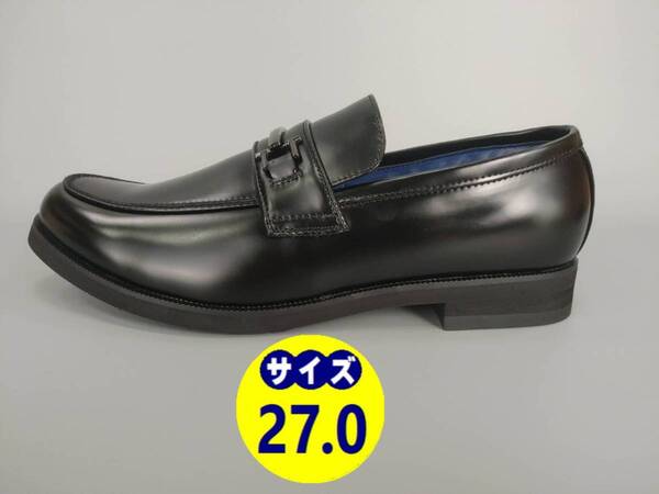 数量限定 ビジネスシューズ 紳士靴 ビットタイプ『ZN5008-BLK-270』27.0cm @ZINO(アットジーノ)幅広4E 撥水防水加工
