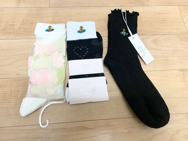 ヴィヴィアン ウエストウッド Vivienne Westwood 靴下 ソックス 3足 未使用