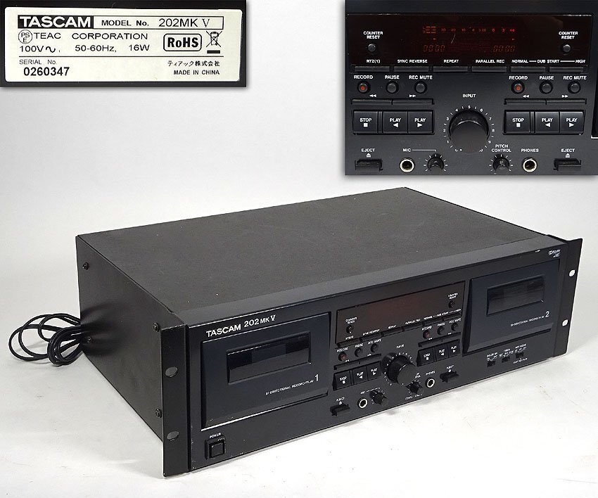 Yahoo!オークション -「tascam 202mk」(一般) (カセットデッキ Yahoo!オークション -「tascam 202mk」(一般) (カセットデッキ