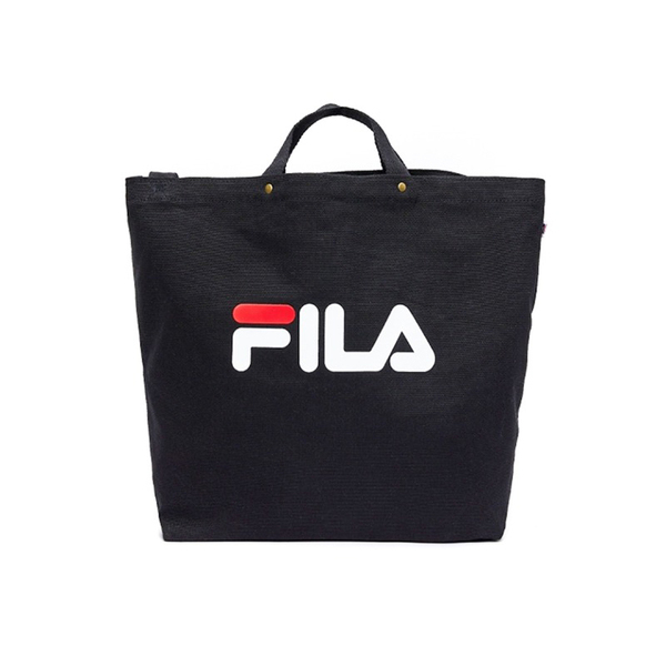 新品 FILA ストラップ付きトートバッグ ブラック L BMU-9010-BK