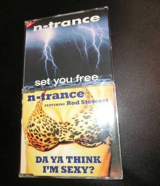 【送料込】CDS N-TRANCE Set You Free Da Ya Think I'm Sexy エントランス featuring Rod Stewart 英国盤 Staying Alive(live)【即決】