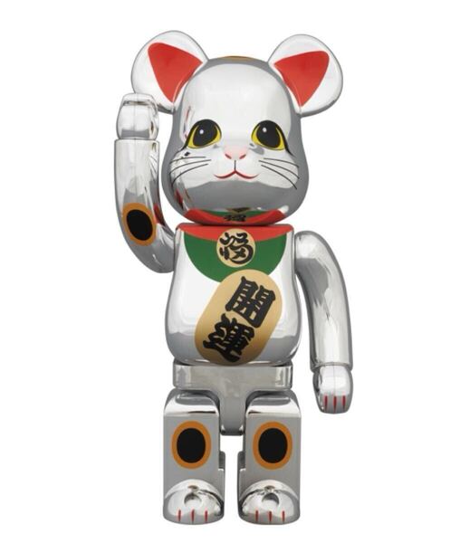 【未開封品】 BE@RBRICK 400% 招き猫 銀メッキ ベアブリック メディコムトイ MEDICOM TOY 国内正規品 ソラマチ限定 2013年販売 未使用