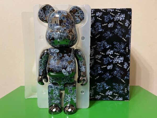 【美品】MATT BLACK 400% BE@RBRICK 伊勢丹限定 ベアブリック メディコムトイ MEDICOM TOY 国内正規品 500個限定 2009年販売 箱開封済