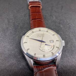 【中古】【精度良好】SEIKO KINETIC 5M84-0AB0 裏スケルトン 未使用のSEIKO純正ベルト付