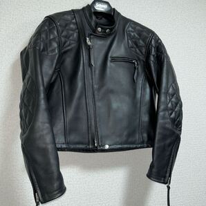 KADOYA メンズM カドヤ レザーライダースジャケット シングル 牛革 パテット ブラック レザージャケット