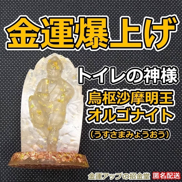 トイレの神様「烏枢沙摩明王(うすさまみょうおう)」オルゴナイト高さ6.0cm【金運アップの招金堂】不浄を浄化、金運が上がるご利益 2212