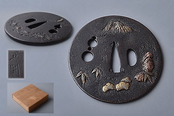 Yahoo!オークション -「(富士山)」(鍔、刀装具) (武具)の落札