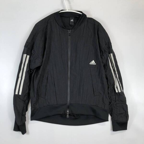 adidas アディダス レディース クロスジャケット W STYLE ウーブンボンバージャケット FN2729 ブラック Sサイズ