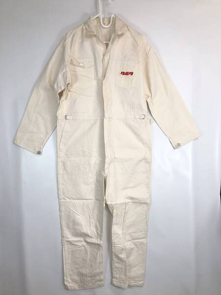未使用 60s クボタバインダー KUBOTA 作業着 つなぎ 生成り