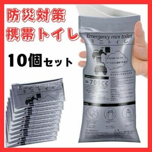 簡易トイレ 携帯トイレ 非常用 緊急用 防災対策 コンパクト 男女兼用 10個セット 防災グッズ 渋滞対策 コンパクト 嘔吐袋 薄型 アウトドア