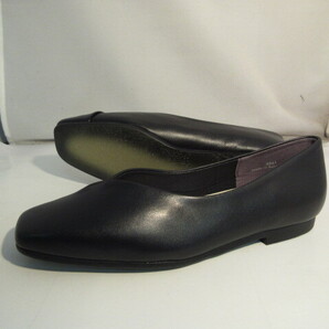 23cm レディースパンプス herb スリッポン カッターシューズ 4881 黒色 高さ2cm 大変!柔らかい高級本革 197グラム(23,5cmの場合)