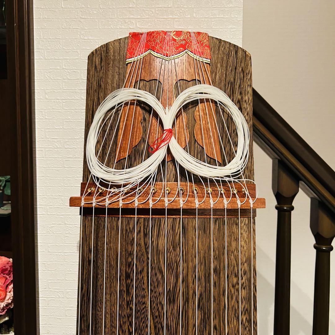 和楽器 木製琴 13弦 蒔絵 琴 和器 弦器 13弦 和琴 木製 13弦琴 ④