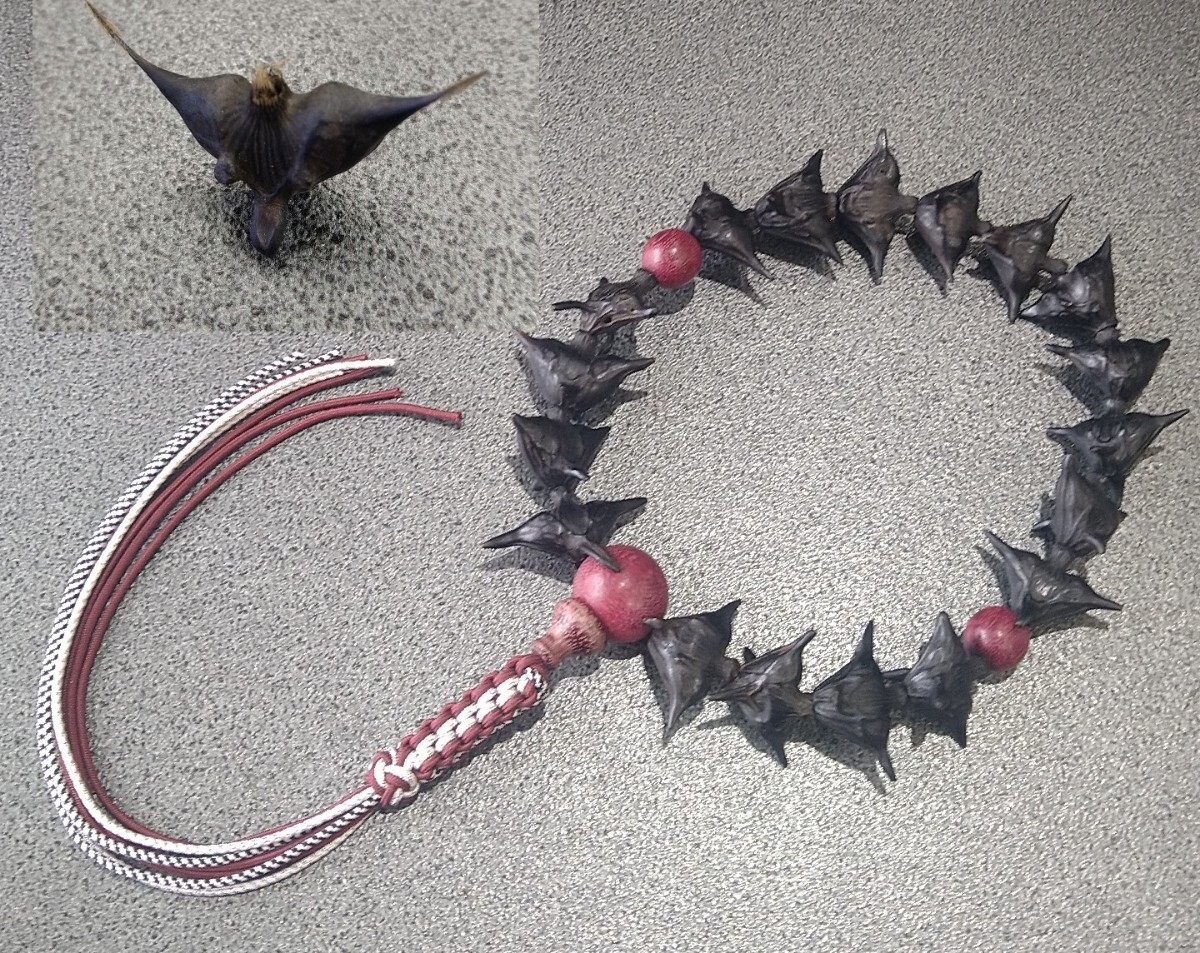 清時代 古菱の実 天然水晶珠 数珠 ヒメビシ 念珠 ブレスレット