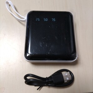 ★モバイルバッテリー 20000mAh デジタル残量表示 iphone / Android対応 ブラック×ホワイト