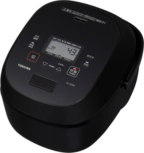 【新品】東芝 炊飯器 5.5合 真空IH RC-10VRV ブラック 炎匠炊き