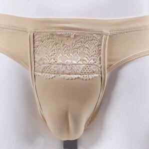 カバーパンツ 男性用 前閉じ レース男の娘パンツ 女装用 性転換 サイズ XL大人気
