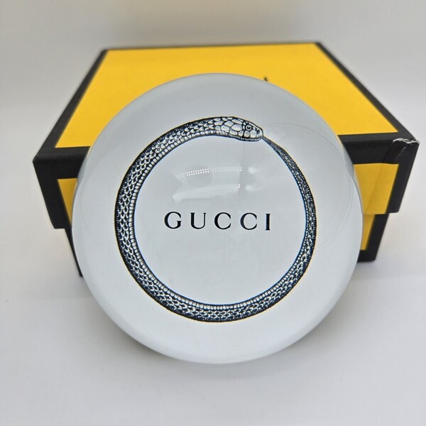 箱付き 未使用に近い GUCCI グッチ ペーパーウェイト 文鎮 スネーク ヘビ 蛇