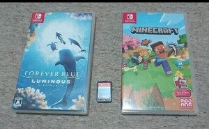Nintendo SWITCHゲームソフト FOREVER BLUE(開封済) & Minecraft(新品未開封) 2本セット マインクラフト フォーエバーブルー