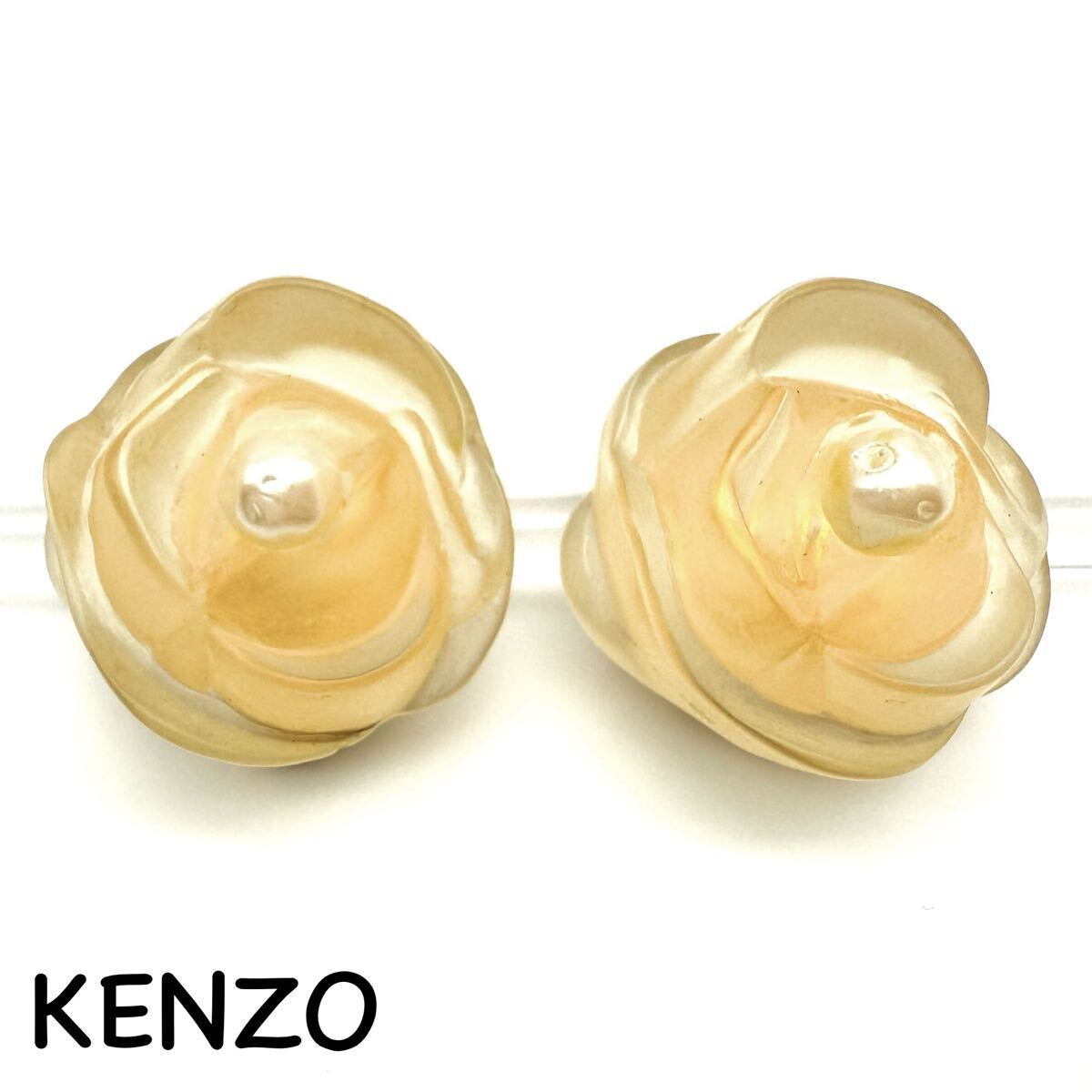 KENZOケンゾー☆ローズラリエットネックレス＆イヤリングセット
