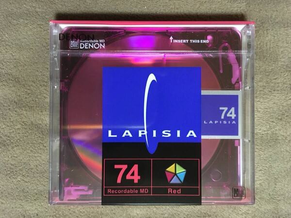 【 送料無料!!・とっても希少な未開封品です!】★DENON 録音用ミニディスク◇LAPISIA 74・Red◇日本コロムビア株式会社★