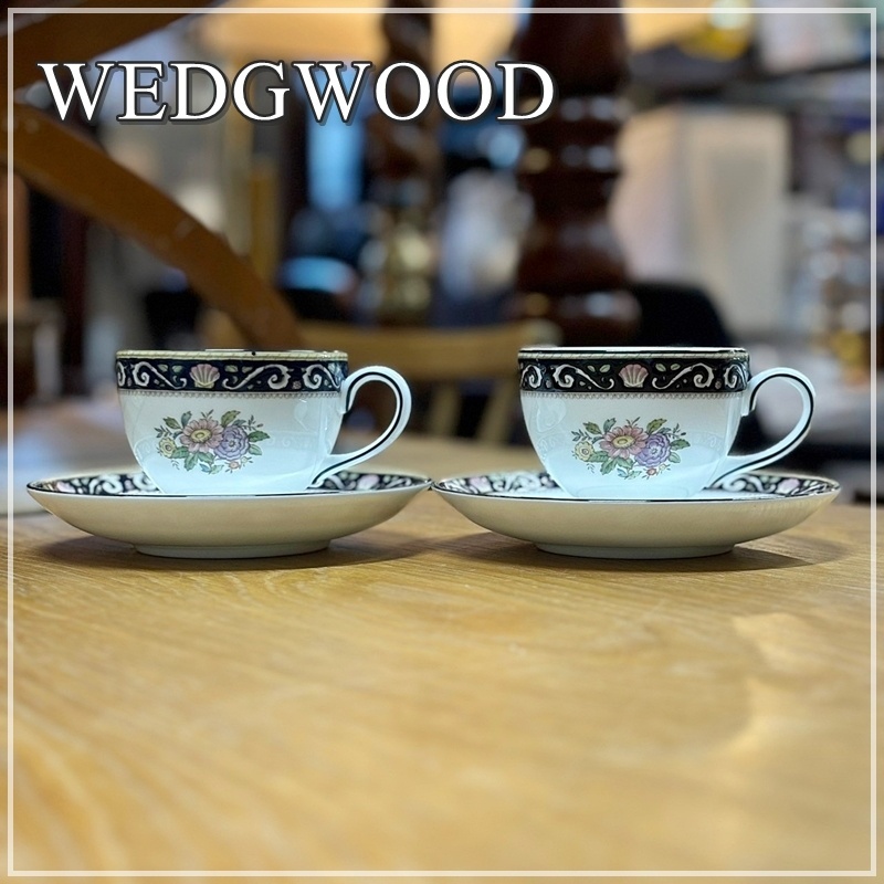 希少　ウェッジウッド ラニーミード　ターコイズ　17.5cmケーキプレート5枚 WEDGWOOD - 希少 ウェッジウッド ラニーミード ターコイズ 17.5