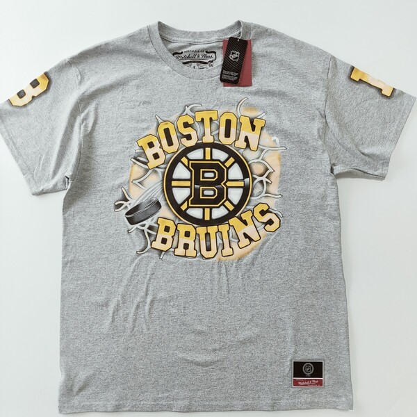 Mitchell&Ness ミッチェルアンドネス 半袖Tシャツ NHL Lサイズ グレー 未使用品 Tシャツ 半袖 プリント