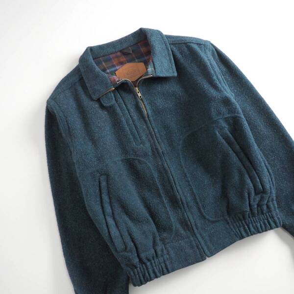 ウールリッチ Woolrich USA製 ウールジャケット グリーン ジップアップ メンズ 美品