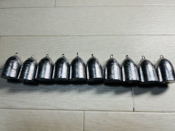 手作釣鐘オモリ50号10個セツト 新品