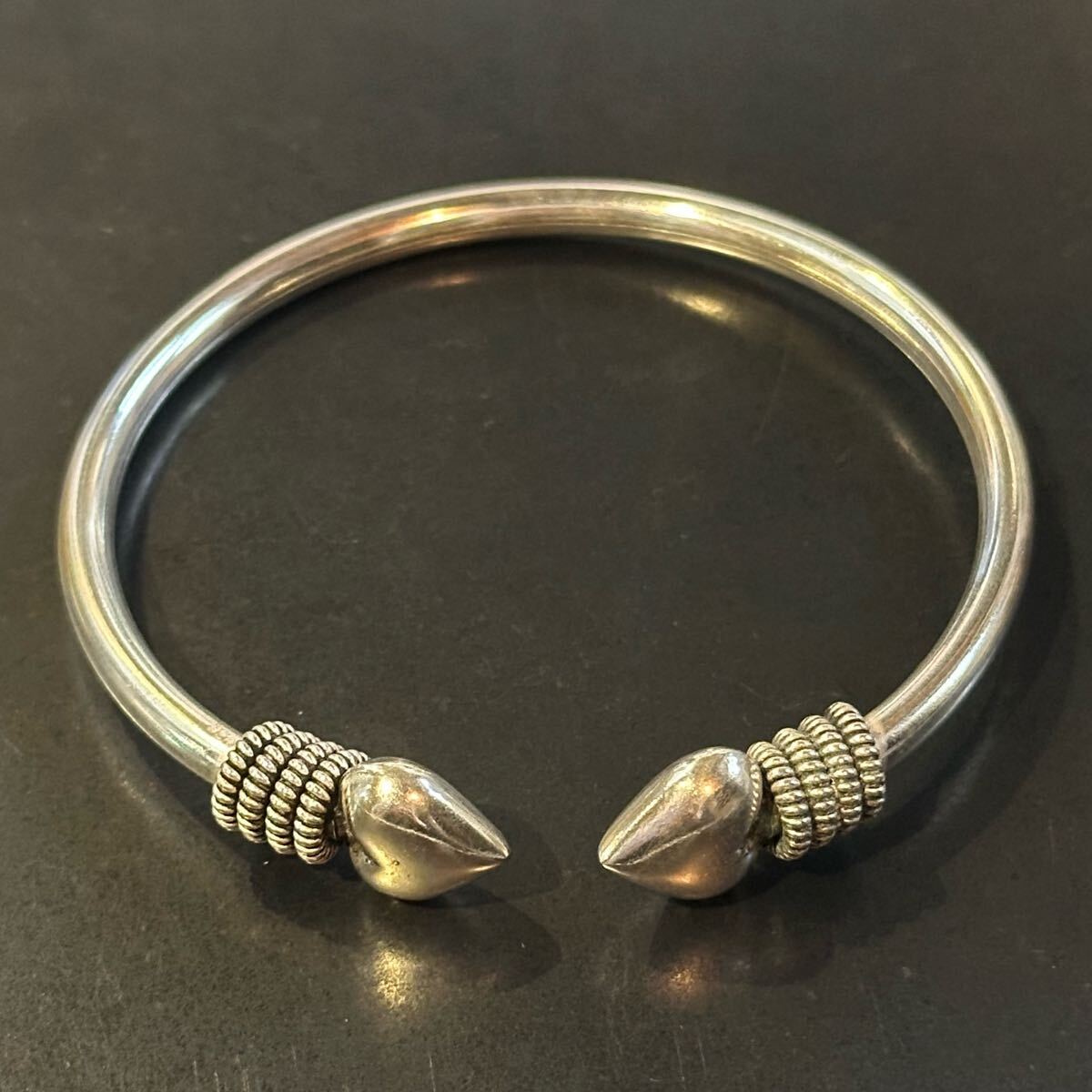 SILVER925 HEART DESIGN BANGLE/シルバー/バングル