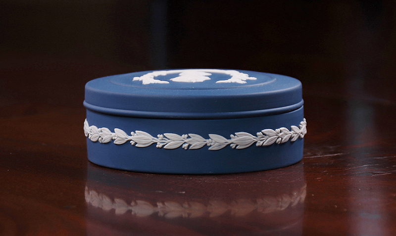 ウェッジウッド ラウンド キャンディー ボックス Wedgwood ブルー