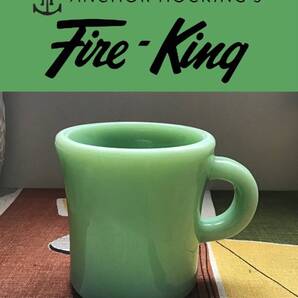 【送料込 即決!初期刻印 1948-1950】VTG Fire-King ジェダイ レストランウエア G212 7oz エキストラヘビー Cハンドル マグ / Dハンドル