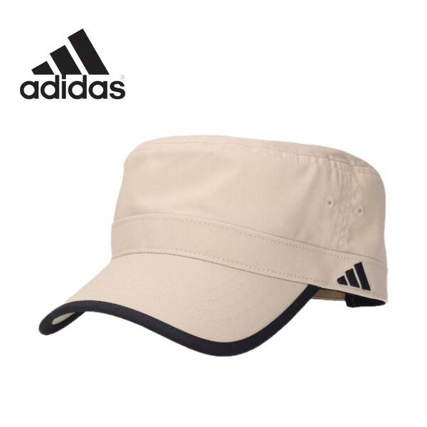 ☆正規品新品☆アディダス Adidas キャップ 刺繍ロゴ ツイルキャップ 250-011002 ベージュ 柔らか ワンサイズ TC-TWILL DE-GAULLE CAP