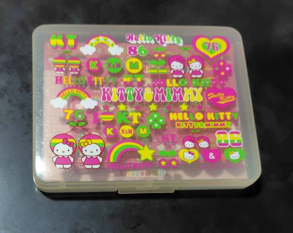 ハローキティケース入りレターセットサンリオレトロ2002年製さくらんぼレインボー虹