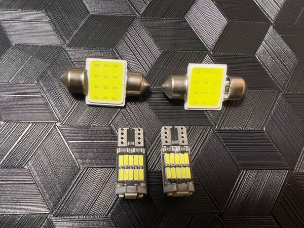 爆光 JA12/JA21 ジムニー T10 LED ルームランプ ナンバー灯 4個セット ホワイト
