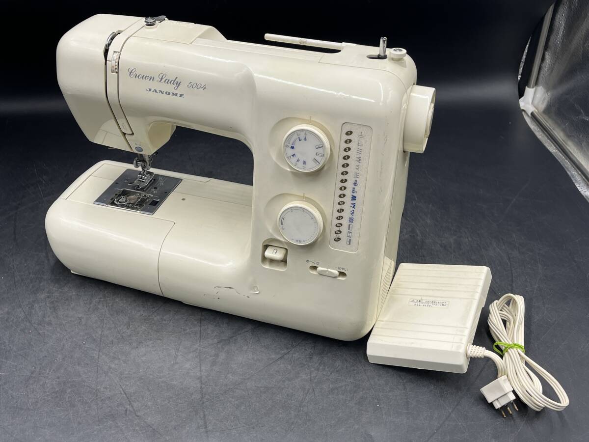 ジャノメ 電子ミシン本体 Crown Lady 5002 フットコントローラー